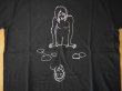 画像2: Laetitia Benat black T-shirt with white drawing (2)