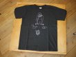 画像1: Laetitia Benat black T-shirt with white drawing (1)