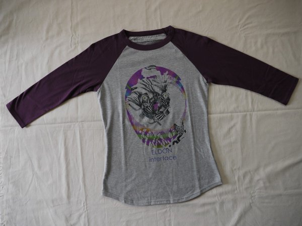 画像1: poetry of sex / EYE ７分丈tee / gray*purple (1)