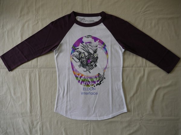 画像1: poetry of sex / EYE ７分丈tee / white*purple (1)